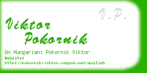 viktor pokornik business card